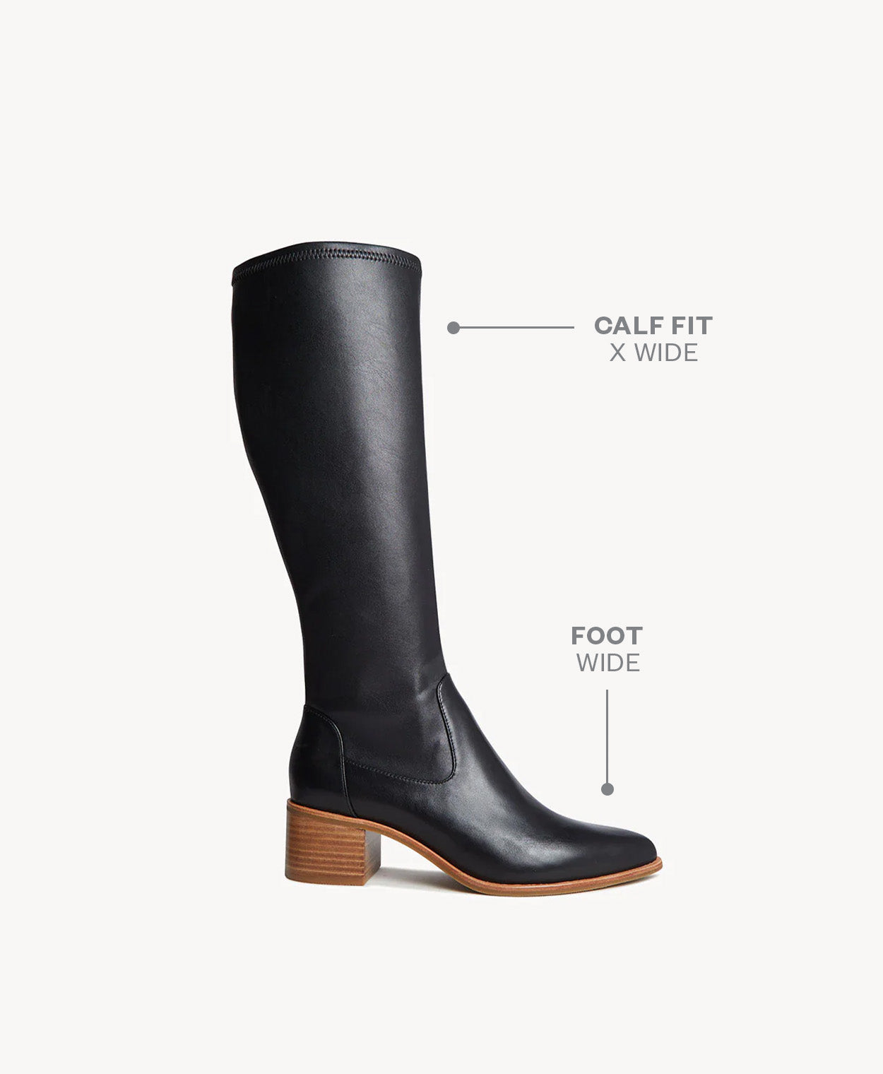 Brooks Wide Knee High Boot with Extra Wide Calf - - Merchant 1948