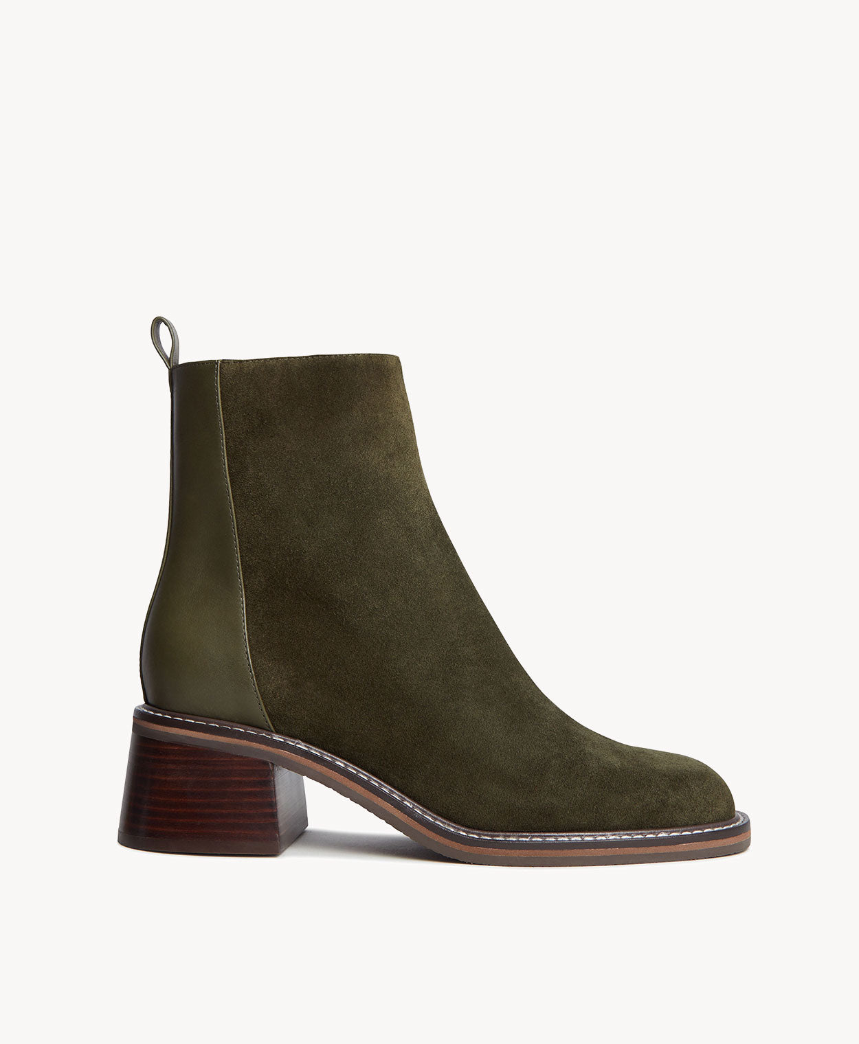 Brighton | Dark Olive Suede-B