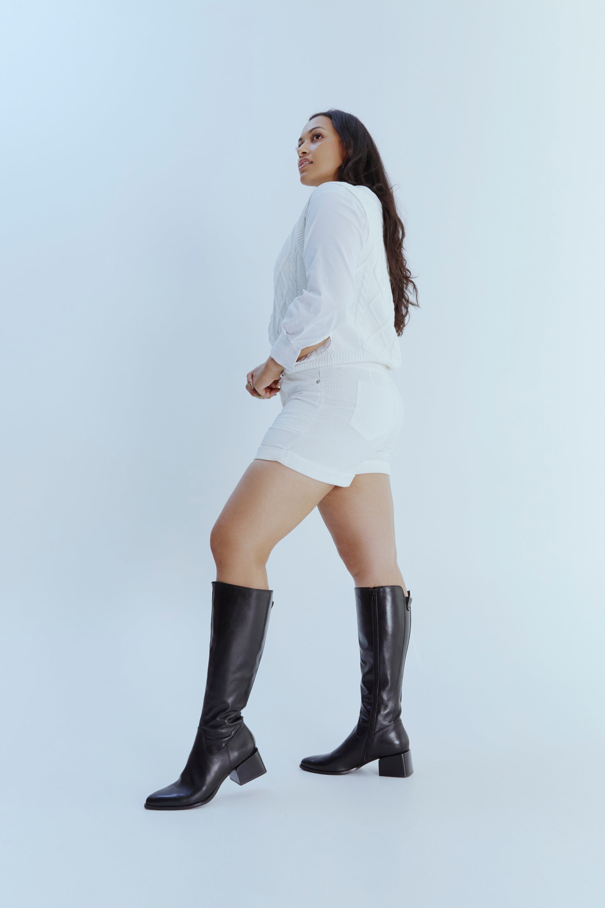 Bromley Knee High Boot with Wide Calf - Boots Long | Womens Shoes - Merchant 1948