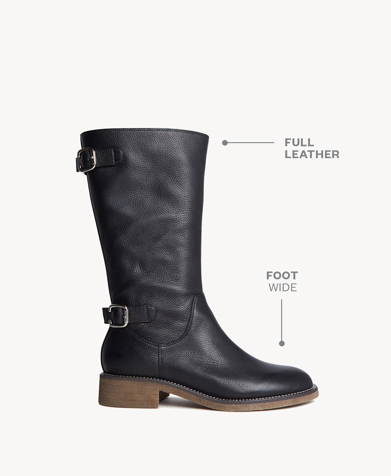 Clove Knee High Boot with Wide Calf - - Merchant 1948