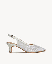 DevonMesh kitten Heel Slingback - Heels Mid | Womens Shoes - Merchant 1948