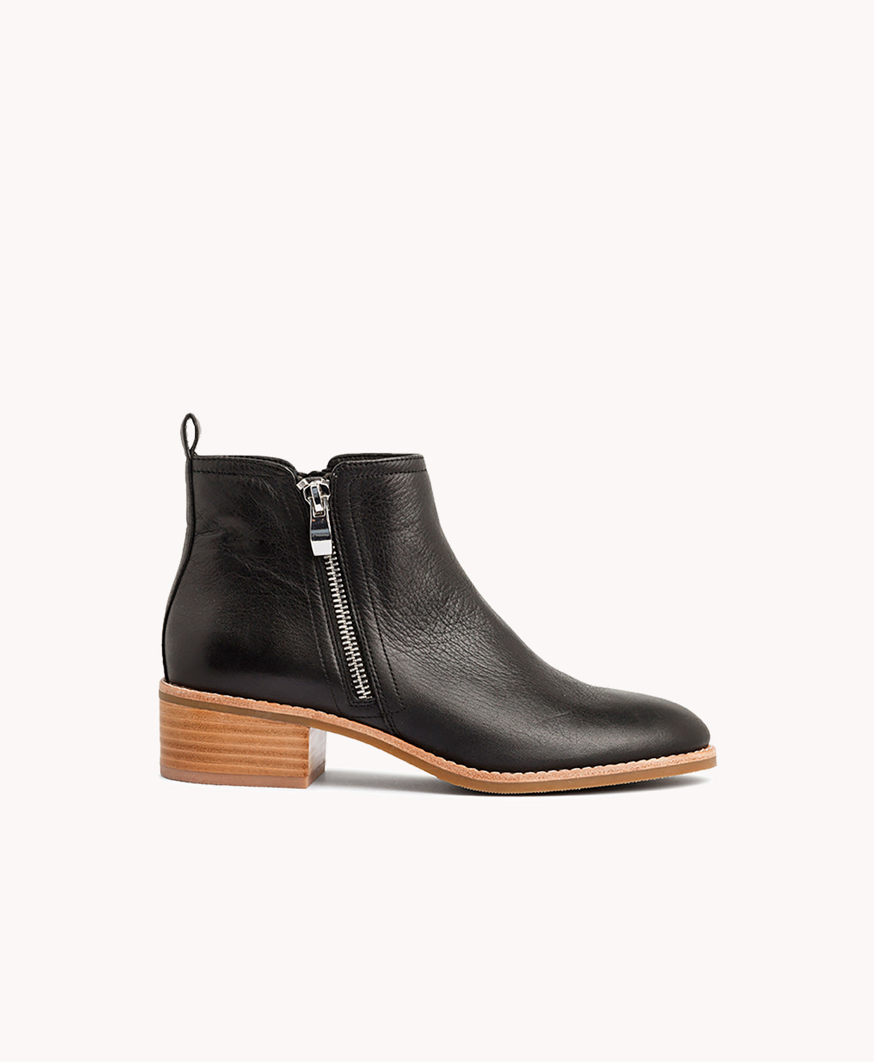 Ebony Leather Ankle Boot - Boots Ankle | Womens Shoes - Merchant 1948