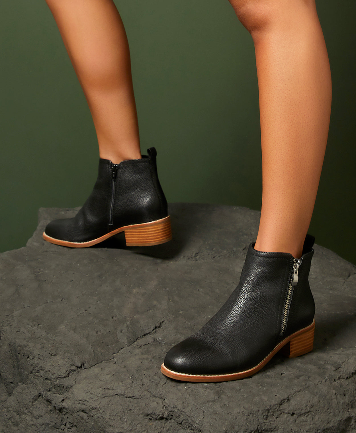 Ebony Leather Ankle Boot - Boots Ankle | Womens Shoes - Merchant 1948
