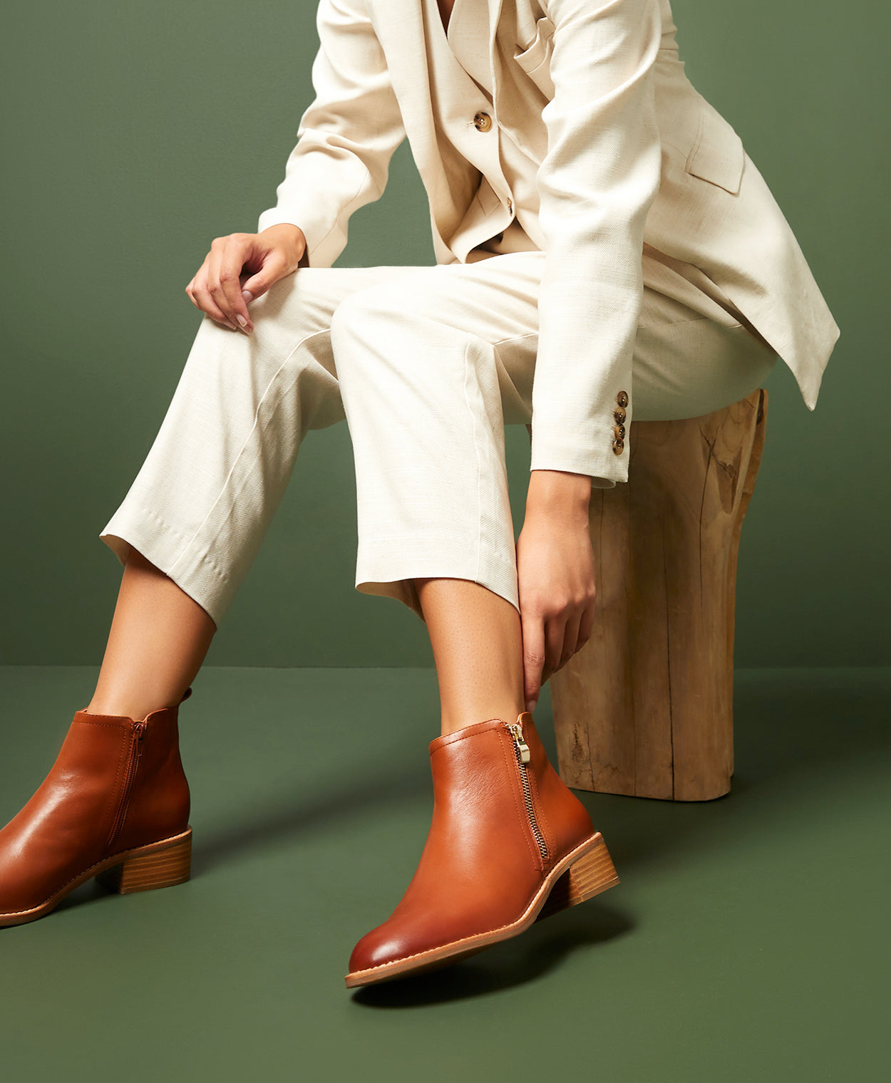 Ebony Leather Ankle Boot - Boots Ankle | Womens Shoes - Merchant 1948