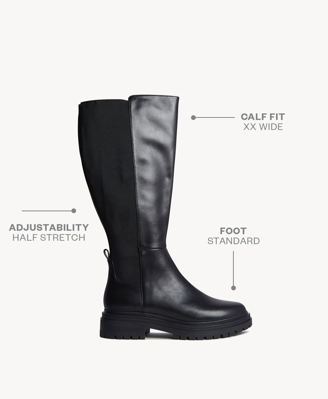 Flynn Knee High Boot with XX Wide Calf - - Merchant 1948