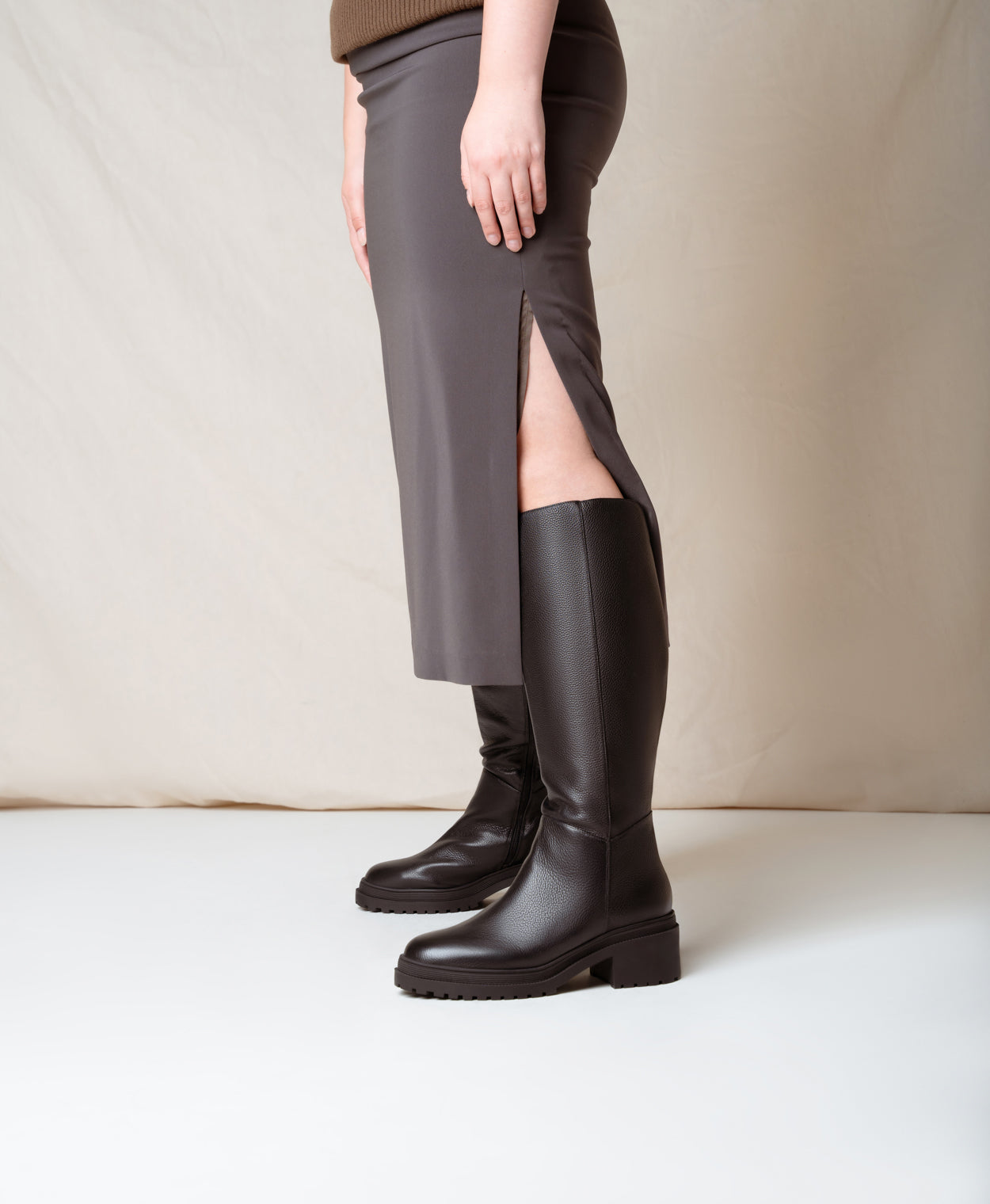 Garret Wide Knee High Boot with Extra Wide Calf - - Merchant 1948