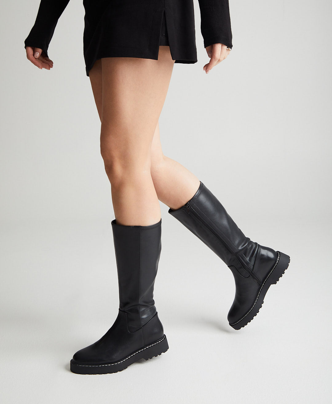 Odessa Knee High Stretch Boot - Boots Long | Womens Shoes - Merchant 1948