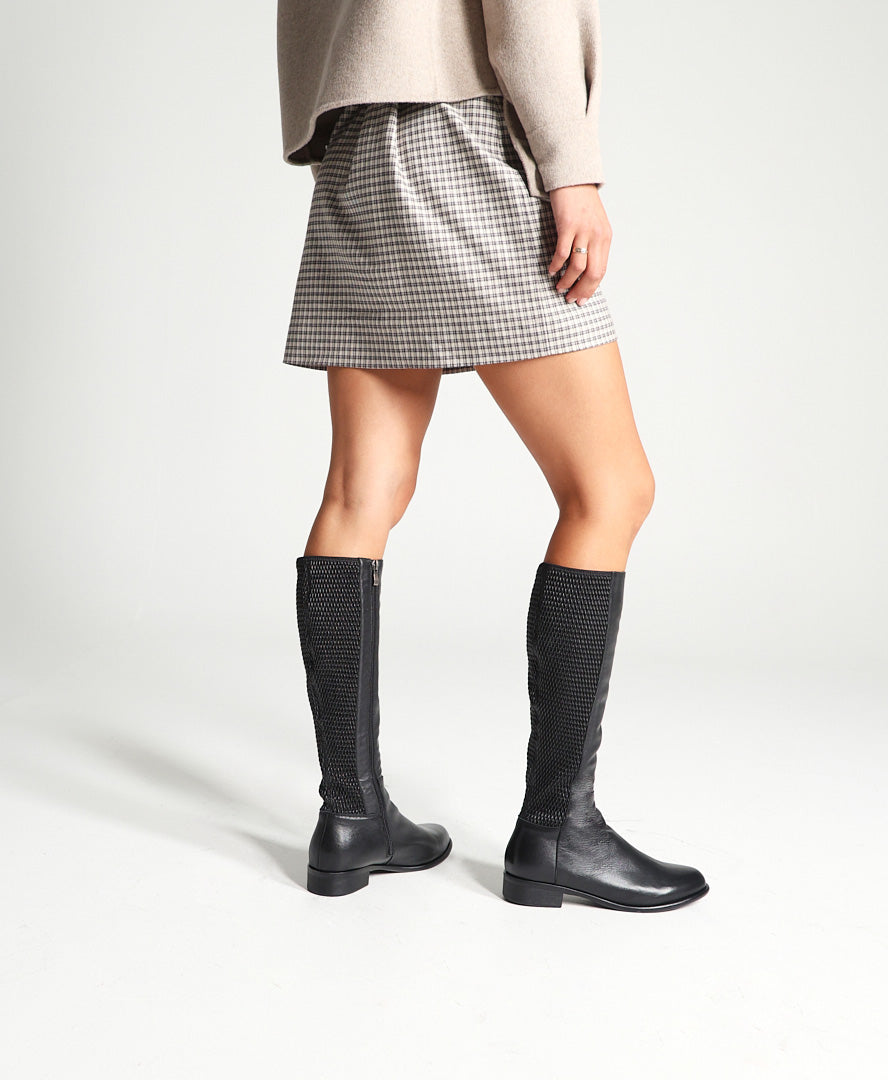 Sal Knee High Boot with Stretch Calf - Boots Long | Womens Shoes - Merchant 1948