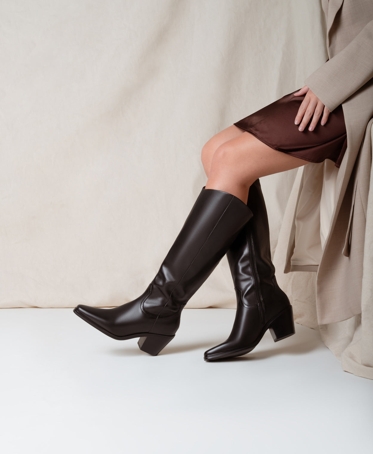Wonder Western Knee High with Stretch Calf - Boots Long | Womens Shoes - Merchant 1948