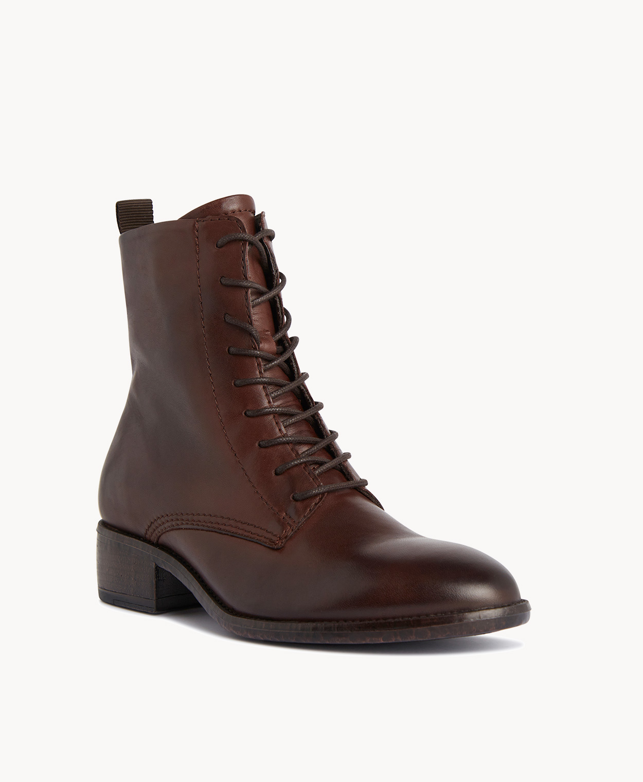 Chestnut leather sale booties