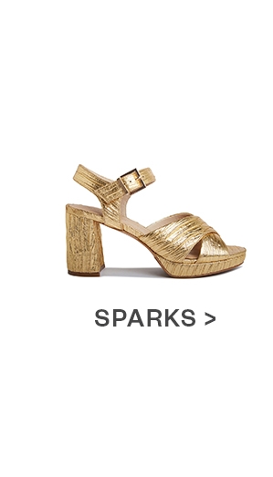 Shop Sparks Platform Sandal in Gold Sparkle 