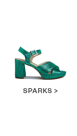 Shop Sparks Platform Sandal in Green Sparkle 