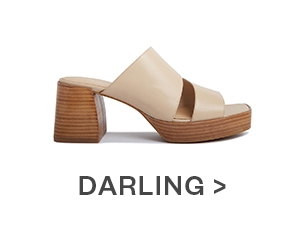 Shop Darling Platform Slide in Biscotti Leather