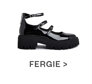 Shop Fergie Black Patent Flat