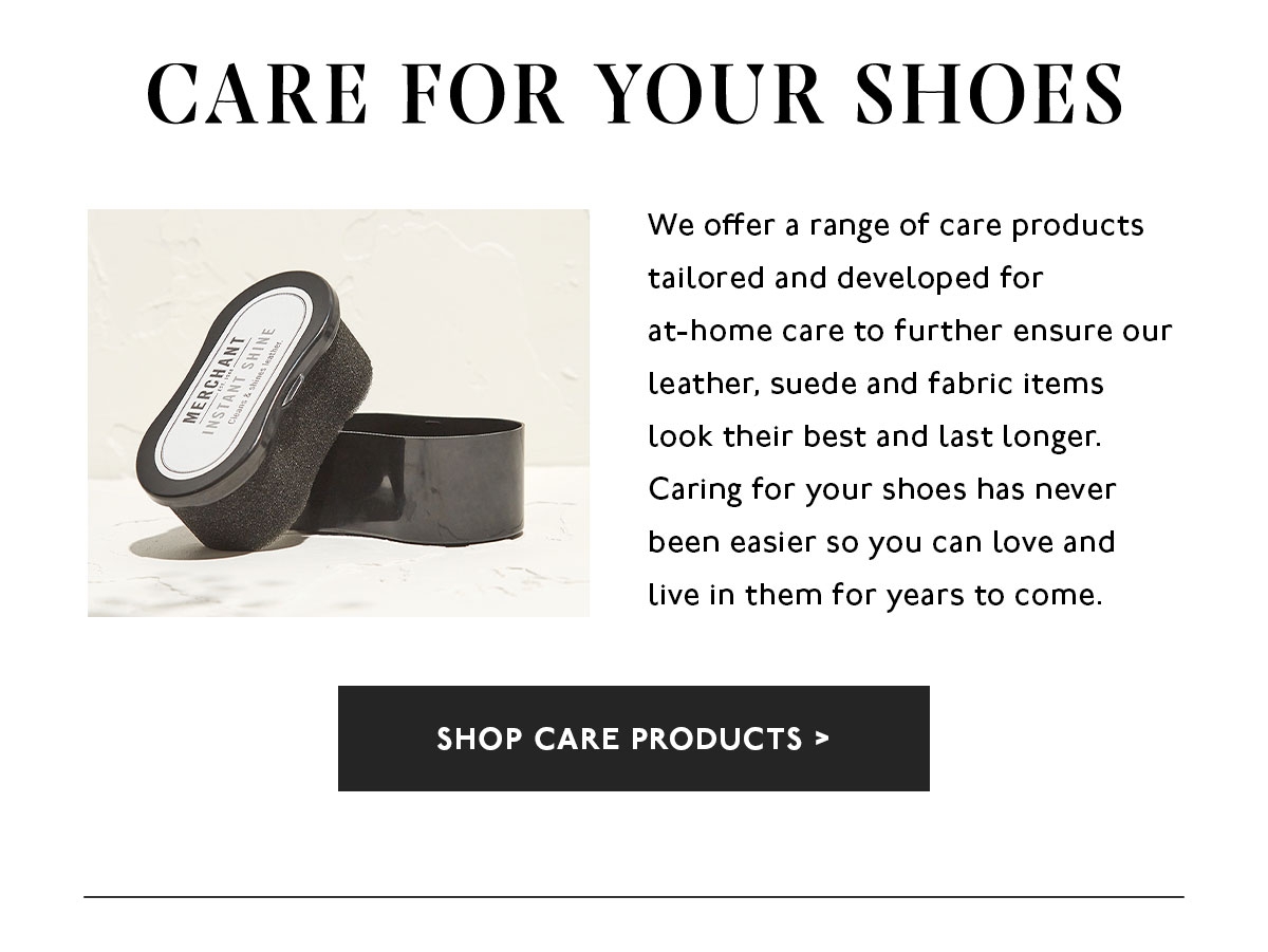 Our Shoe Care range