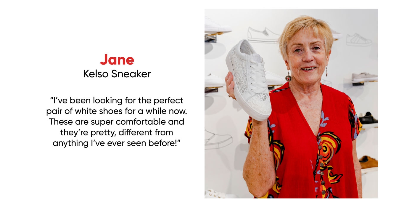 Jane from Youthline with the Deuce Kelso Sneaker